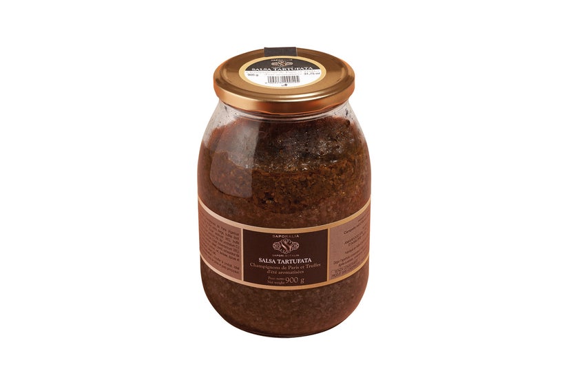 Salsa tartufata, champignons de Paris et truffes d'été aromatisées