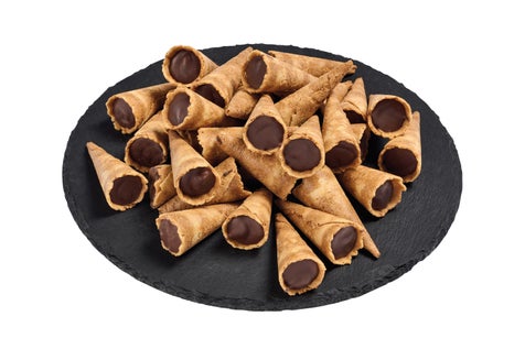 Q de cônes chocolat noir