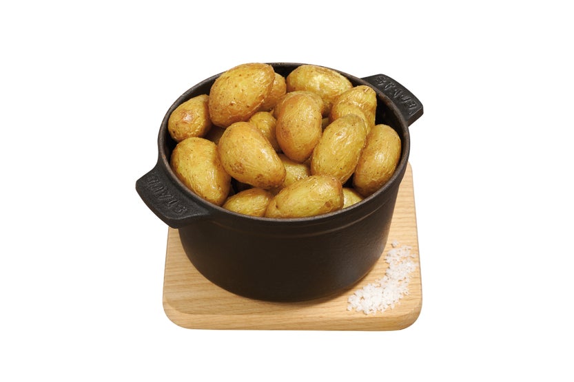 Pomme grenaille en poêlée au sel de Guérande et huile d'olive