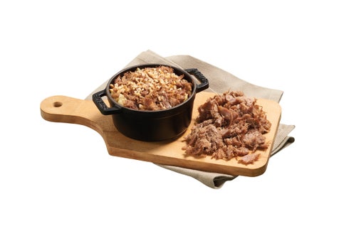 Effiloché de viande de canard confite à la graisse de canard