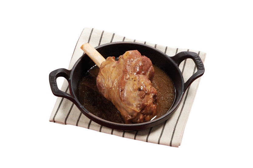 Souris d'agneau rôtie et son jus au thym