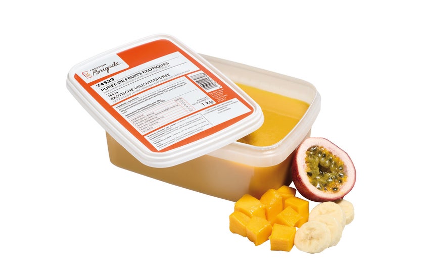 Puree van exotisch fruit