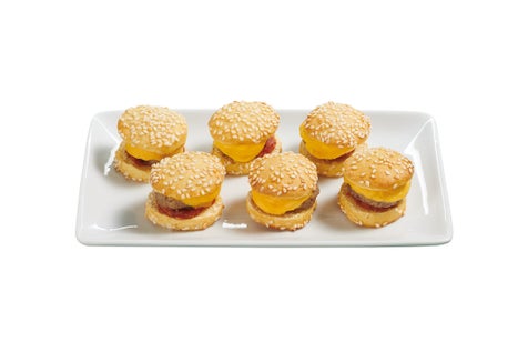 Plateau de mini-cheeseburgers