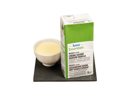Crème sucrée saveur vanille stérilisée UHT
