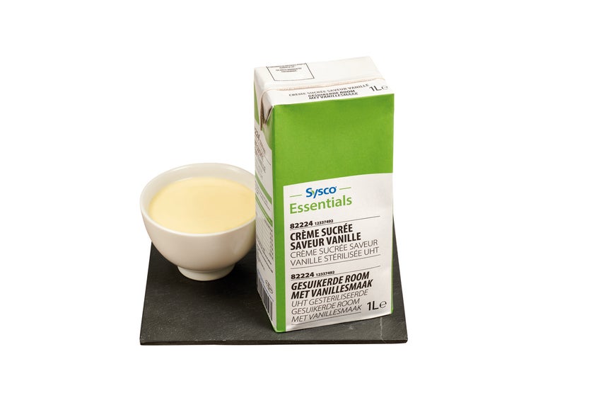 Crème sucrée saveur vanille stérilisée UHT